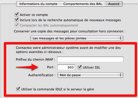 Fonctions avancées Gmail sur Mail